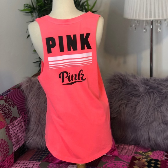 Neon Coral Muscle Tank - Picture 2 of 4